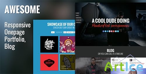 ThemeForest - Awesome Responsive Onepage Portfolio & Blog - RIP