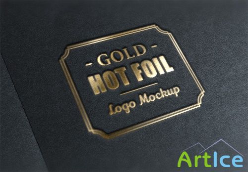 PSD Source - Gold Stamping Logo Mock-Up