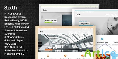 ThemeForest - Sixth v1.0 - Responsive Multipurpose HTML Template - FULL