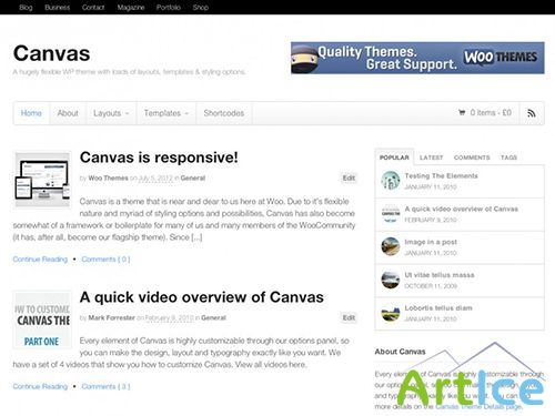 WooThemes - Canvas v5.2.7 - Wordpress Template