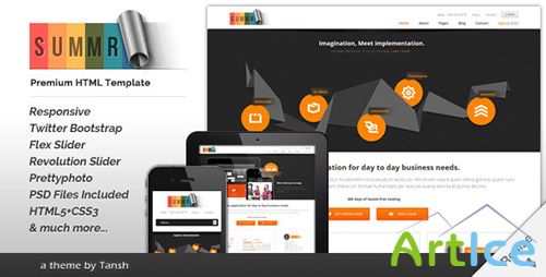 ThemeForest - Summr Responsive Business HTML Template - RIP