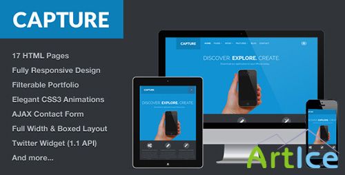 ThemeForest - Capture - Responsive Bootstrap HTML Theme - RIP