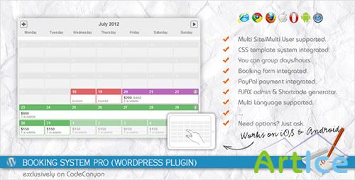 CodeCanyon - Booking System Pro v1.5 (WordPress Plugin)