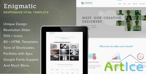 ThemeForest - Enigmatic - Responsive Multipurpose HTML Template - RIP