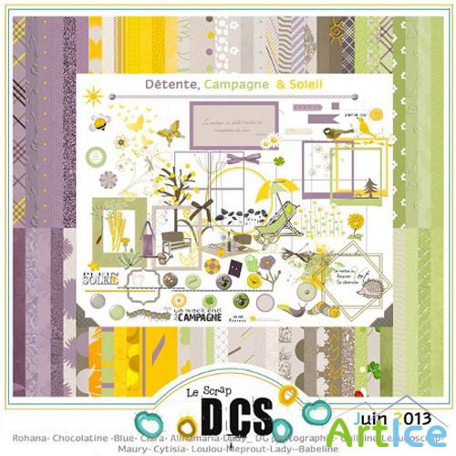 Scrap Set - Detente, Campagne and Soleil PNG and JPG Files