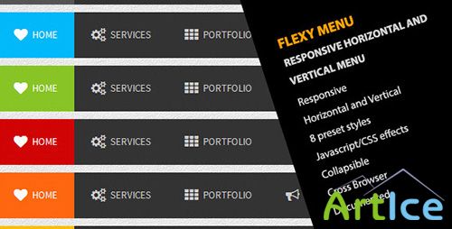 CodeCanyon - Flexy Menu - Responsive Horizontal & Vertical Menu - RIP