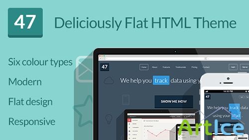 ThemeForest - 47 - Deliciously Flat HTML Theme - RIP