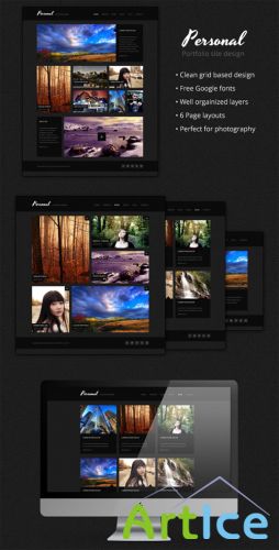 WeGraphics - Personal - A Multi-Page Portfolio Design PSD