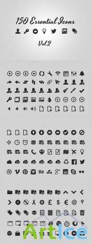 WeGraphics - 150 Essential Icons Collection Vol 2