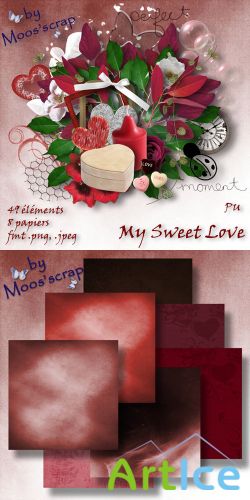 Scrap Set - My Sweet Love PNG and JPG Files