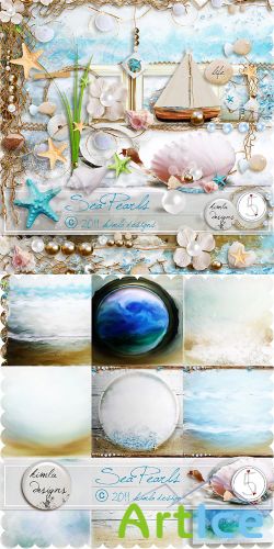 Scrap Set - Sea Pearls PNG and JPG Files