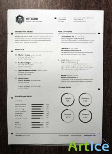 Pixeden - Simple Resume Template vol3