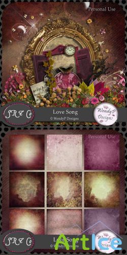 Scrap Set - Love Song PNG and JPG Files