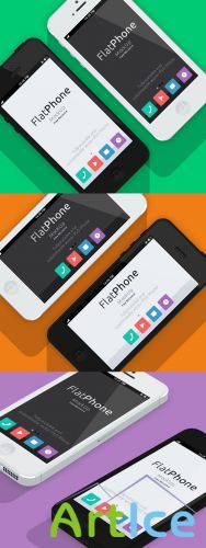 Pixeden - iPhone 5 Psd Flat Design Mockup