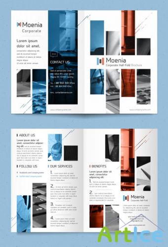 Pixeden - Moenia Bi Fold Brochure Template