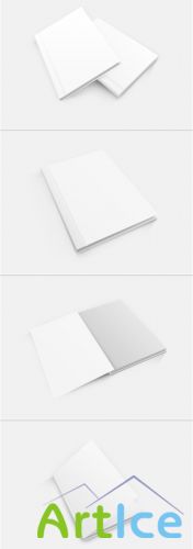 4 Book Mock-Up PSD