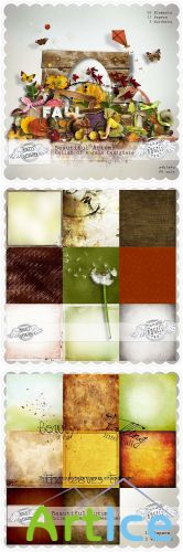 Scrap Set - Beautiful Autumn PNG and JPG Files