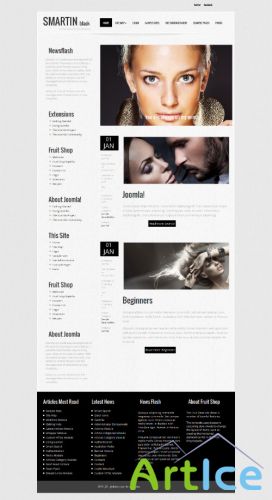 Smartin Black Joomla 3.0 Template