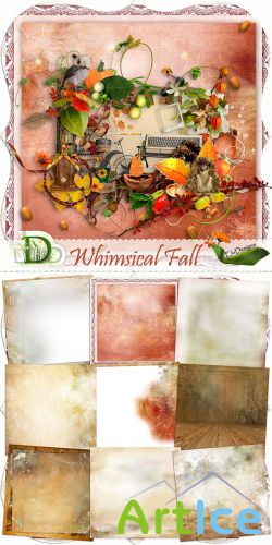 Scrap Set - Whimsical Fall PNG and JPG Files