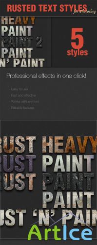 Designtnt - Rusted Text Styles for Photoshop