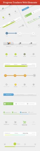 Designtnt - Progress Trackers Web Elements