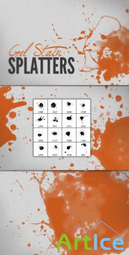 WeGraphics - Gel Stain Splatters - Brush Kit