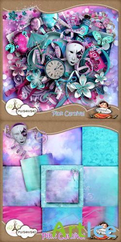 Scrap Set - Pink Carnival PNG and JPG Files