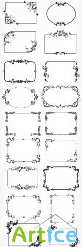 Floral Frames Vector Set 2