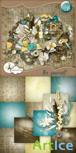 Scrap Set - Be Yourself PNG and JPG Files