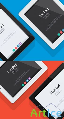 Pixeden - iPad Psd Flat Mockup