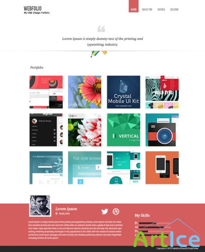 PSD Web Design - Minimal Portfolio Template