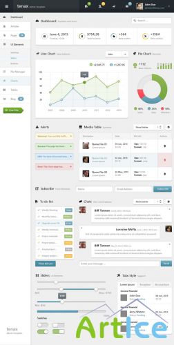 Pixeden - Tenax Psd Admin Panel Template