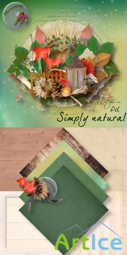 Scrap Set - Simply Natural PNG and JPG Files