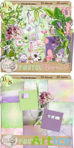 Scrap Set - Pastel Bloom PNG and JPG Files