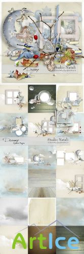 Scrap Set - Dreamy PNG and JPG Files