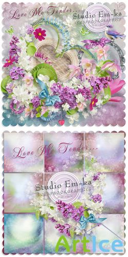 Scrap Set - Love Me Tender PNG and JPG Files