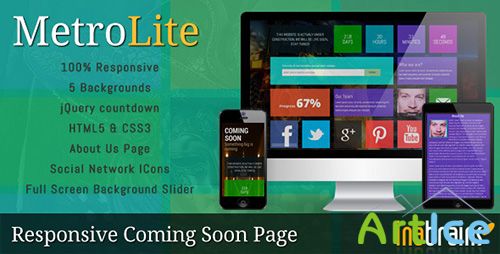 ThemeForest - MetroLite - Responsive Coming Soon Template - RIP