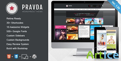 ThemeForest - Pravda v1.9 - Retina Responsive WordPress Blog Theme