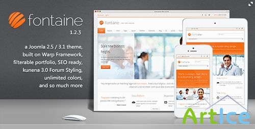 ThemeForest - Fontaine v1.2.2 - Clean Responsive Joomla Template