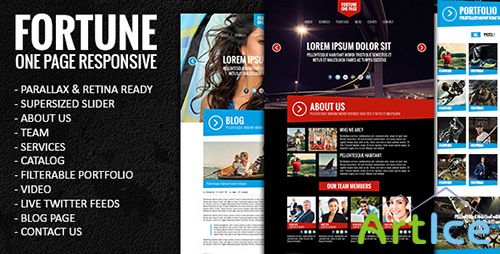 ThemeForest - Fortune - One Page Responsive Parallax Template - RIP