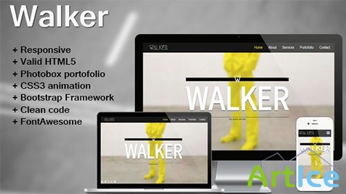 Mojo-Themes - Walker, One-Page Responsive Bootstrap Theme - RIP