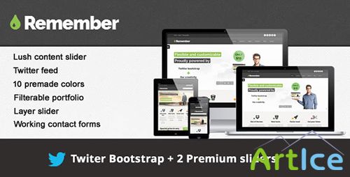 ThemeForest - Remember - Responsive multipurpose site template - RIP