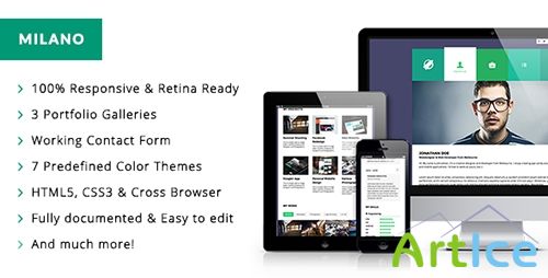 ThemeForest - Milano Interactive Responsive HTML5 Template - RIP