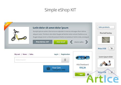 PSD Web Design - Simple eShop Kit