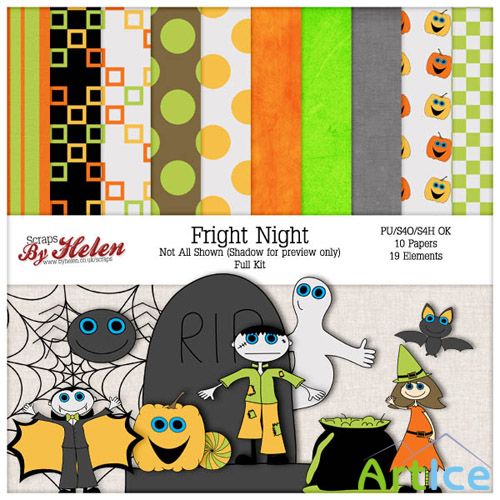 Scrap Set - Fright Night PNG and JPG Files