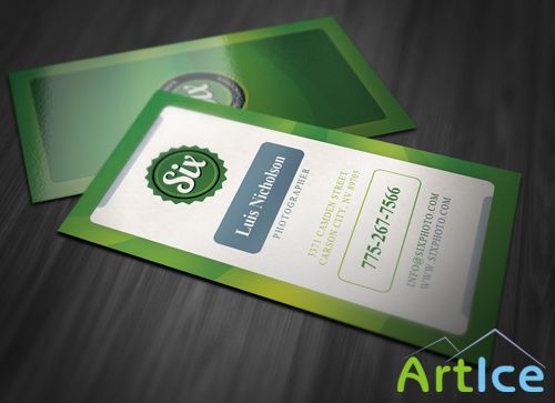 Colorful Vertical Business Card