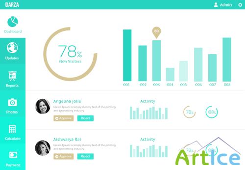 PSD Web Design - Dashboard UI Design