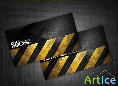 Grunge Business Card PSD Template