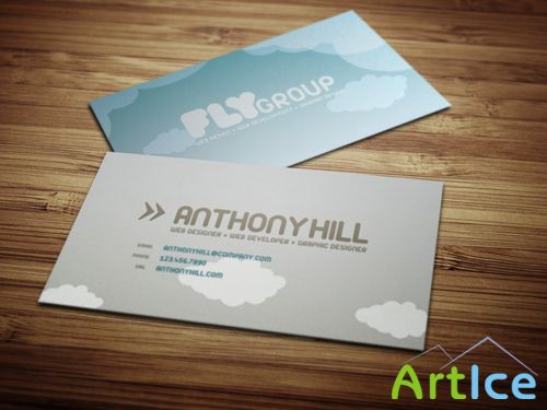 Stylish Business Card PSD Template