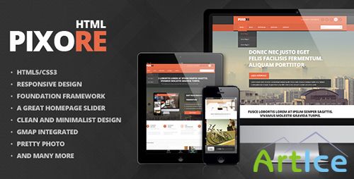 ThemeForest - Pixore - Responsive Multi-Purpose HTML5 Template - RIP